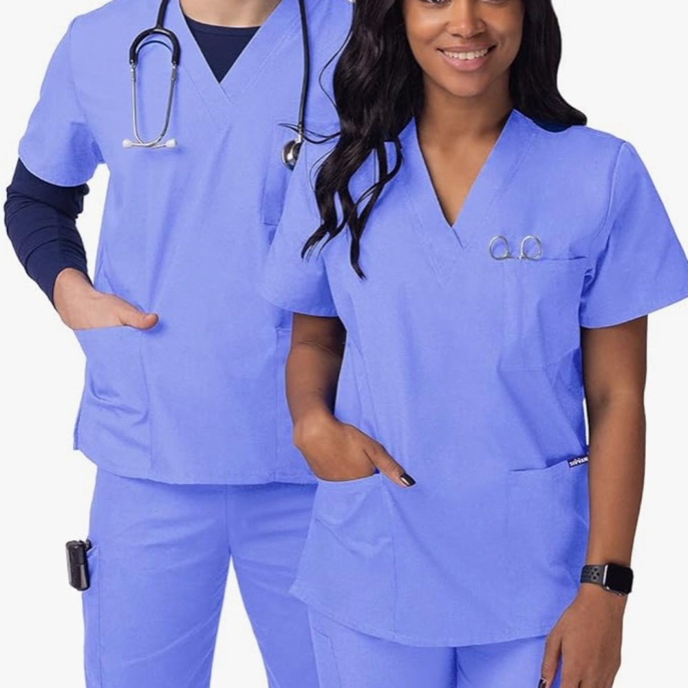 Scrubs. Assorted Brands & Sizes Listed Below in Description. Ceil Blue & Hunter